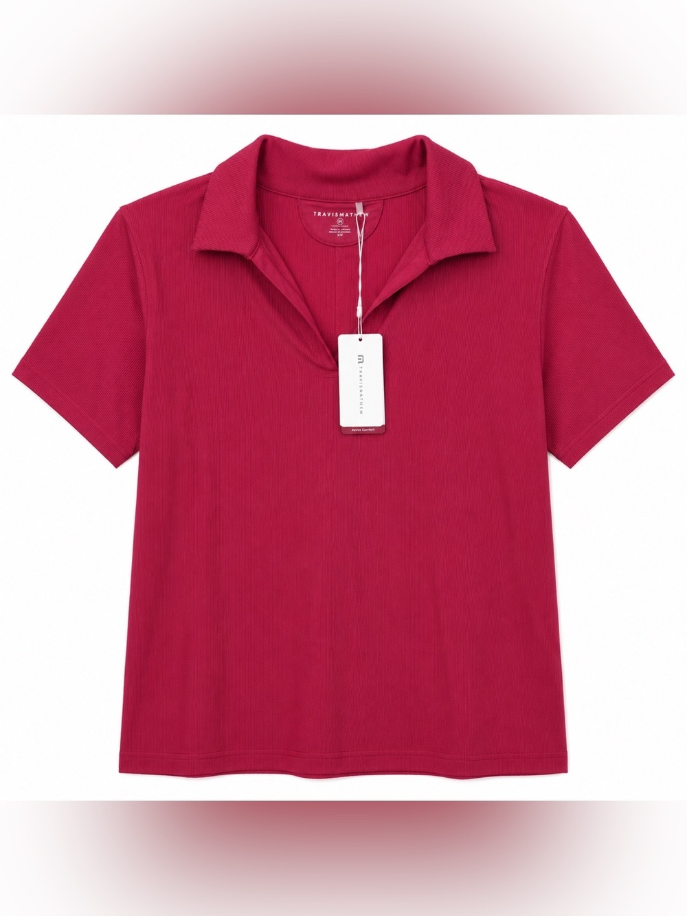 NWT TravisMathew Women’s XL Active Comfort Polo Shirt Fuchsia Pink Golf Top